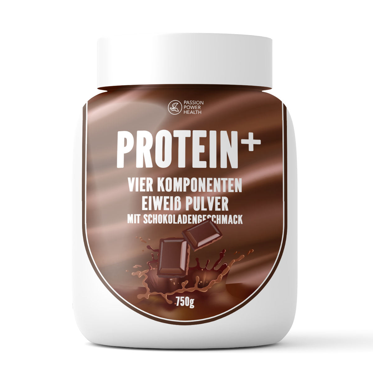 Protein+Schoko - 750g Eiweißpulver - Eiweißshake mit 4 Komponenten